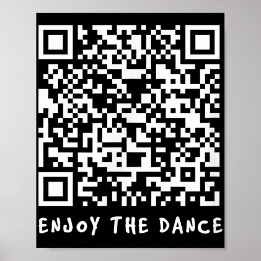 Poster Drôle Qr Trump Danser Code interactif _1 (Devant)