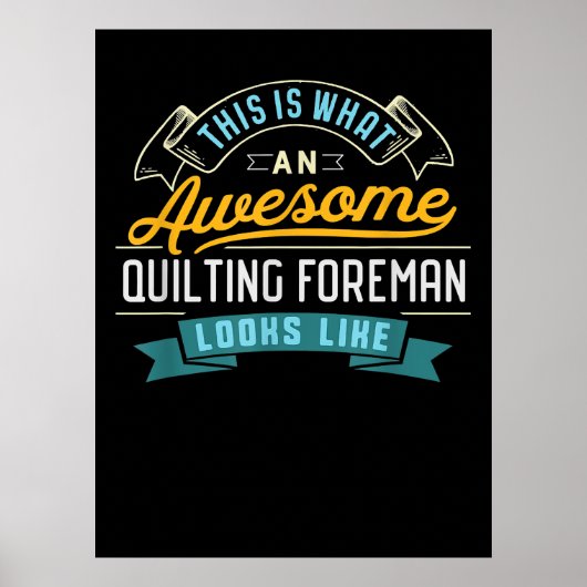 Poster Drôle Quilting Eman Awesome Emploi Occupation (Devant)