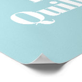 Poster Drôle Quote Lover et Quilter Lover bleu clair (Coin)