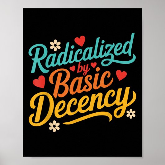 Poster Drôle Radicalisé Par La Citation De Décence De Bas (Devant)