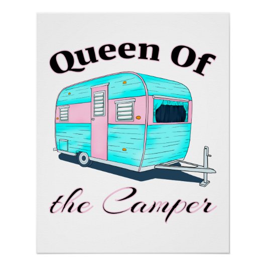 Poster Drôle Reine Du Camper RV (Devant)