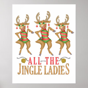 Poster Drôle Rendez-vous de Noël Toutes les Dames Jingle
