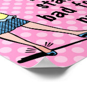 Poster Drôle Retro Meilleur Pied Démotivationnel (Coin)