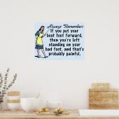 Poster Drôle Retro Meilleur Pied Démotivationnel (Cuisine)
