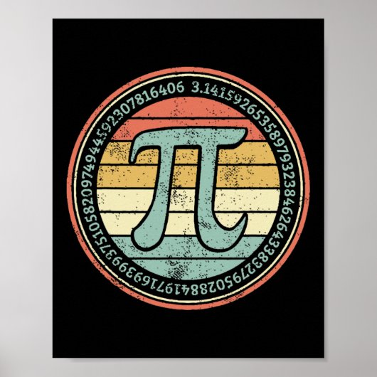 Poster Drôle Retro Pi Day Math Pour Pi Day 3.14 Math Ne (Devant)