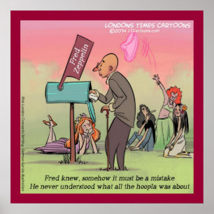 Poster Drôle Rock And Roll Fred