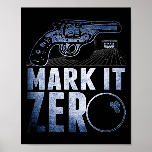 Poster Drôle S - Marquer zéro - Arme à feu (Devant)