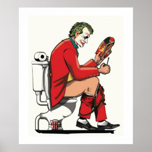 Poster drôle, salle de bain, humour, toilettes, caca, hum