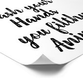 Poster Drôle | Salle de bain Lavez-vous les mains vous sa (Coin)