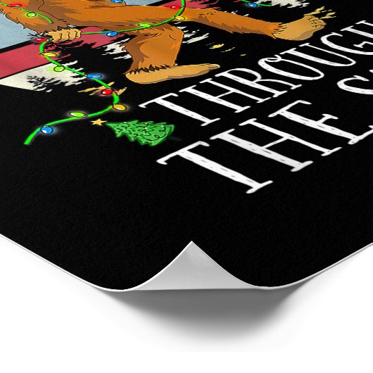 Poster Drôle Sasquatch Noël Squatching Bigfoot Xmas (Coin)