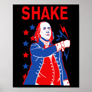 Poster Drôle Shake Et Cuire 4 juillet Couple Correspondan