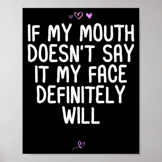 Poster Drôle si ma bouche ne le dit pas, mon visage certa (Devant)