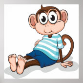 Poster Drôle singe (Devant)