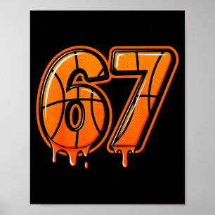 Poster Drôle Six Sept 67 Mème Gen Alpha 67 Basket Fo
