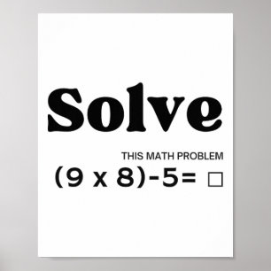 Poster Drôle Six Sept 67 Mème Pemdas École Prof De Maths