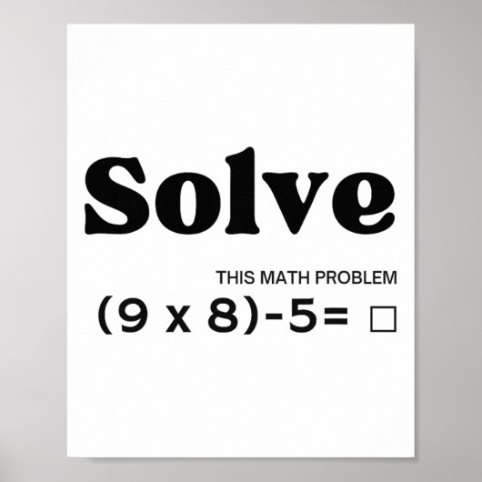 Poster Drôle Six Sept 67 Mème Pemdas École Prof De Maths (Devant)