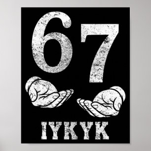 Poster Drôle six sept 6 7 mème g alpha argot si tu connai