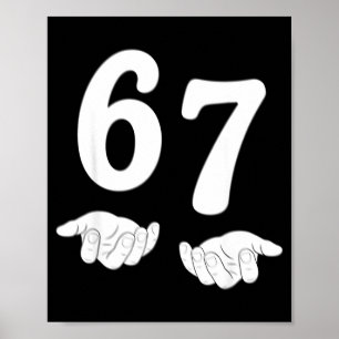 Poster Drôle Six Sept 6 7 Mème Génération Alpha Argot 67