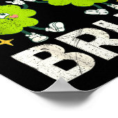Poster Drôle Six Sept Bruh Saint Patrick Day 67 Mème Sham (Coin)
