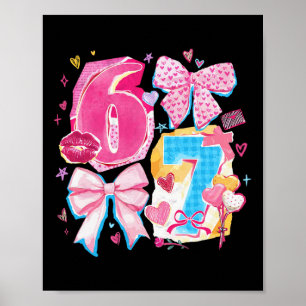 Poster Drôle Six Sept Valentin Coquette Arc Prépa Cœur
