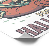 Poster Drôle Skeleton Éffrayant Summerween En Attendant H (Coin)