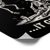 Poster Drôle Skeleton Hang Dans Là Humour Sombre Hallowee (Coin)