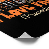 Poster Drôle Skeleton I Love Fall Prevention Fall Physica (Coin)