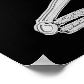 Poster Drôle Skeleton J'aime Crypto Ether Cryptomonnaie (Coin)