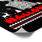 Poster Drôle Skeleton Je Préfère Halloween laide Noël S (Coin)