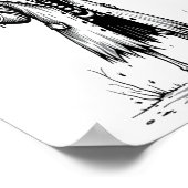 Poster Drôle Skeleton sorcier enseignant Halloween Mes os (Coin)