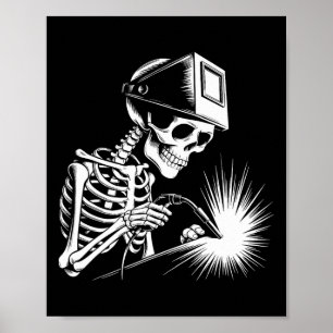Poster Drôle Skeleton Welvers Éffrayant Halloween Wel