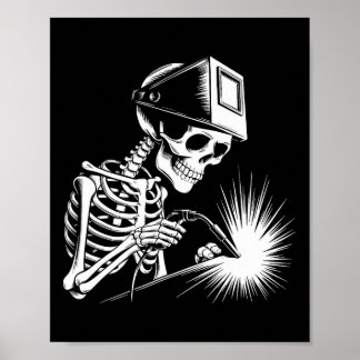 Poster Drôle Skeleton Welvers Éffrayant Halloween Wel