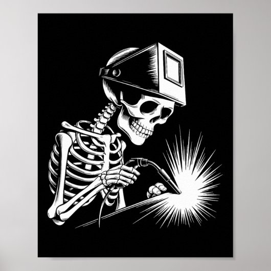 Poster Drôle Skeleton Welvers Éffrayant Halloween Wel (Devant)