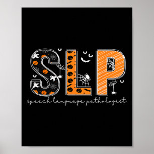 Poster Drôle Slp Halloween Costume Citrouille Automne Squ