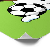 Poster Drôle Snowman avec balle de football (Coin)