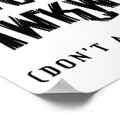 Poster drôle socialement maladroit (Coin)