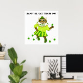 Poster Drôle St. Patrick's Day Chat (Bureau à domicile)