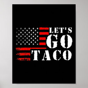 Poster Drôle Taco Allons-y Taco