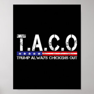 Poster Drôle Taco Trump Toujours Dégonfle Pour Hommes Fem