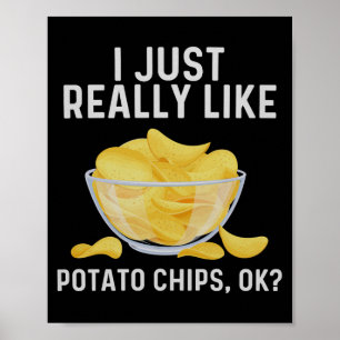 Poster Drôle Tato Chips Art Pour Hommes Femme Sac Pour En