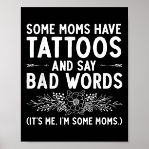 Poster Drôle Tatouage Conception Pour Maman Femmes Tatoua