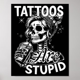 Poster Drôle Tatouage En Encre Citation Tatouages Sont De
