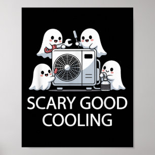 Poster Drôle Technicien Hvac Ghost Costume Halloween Soky
