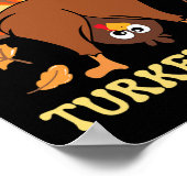 Poster Drôle Thanksgiving Devine What Turkey Butt (Coin)