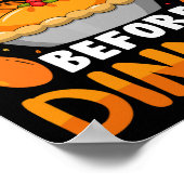 Poster Drôle Thanksgiving J'Étais Plus Mince Avant Le Dîn (Coin)