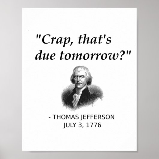 Poster Drôle Thomas Jefferson Histoire Usa Enseignant Élè (Devant)