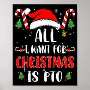 Poster Drôle Tout ce que je veux pour Noël est Pto Fam ap