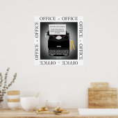 Poster Drôle Travail au bureau à domicile de l'affiche à (Cuisine)