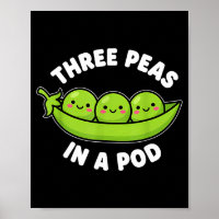 Drôle Trois Pois Dans Un D Mignon Kawaii