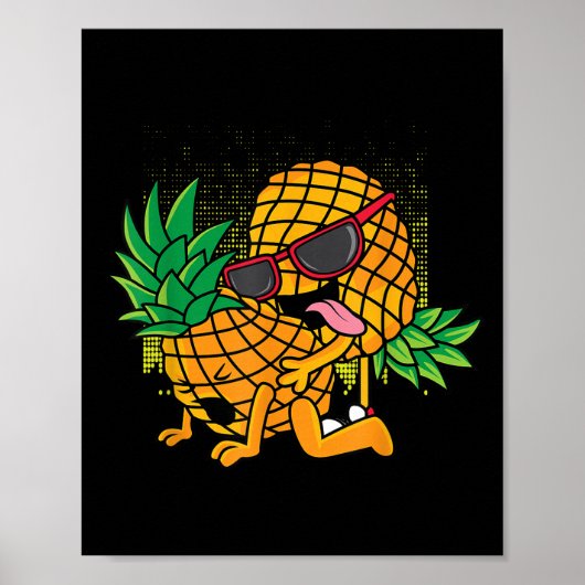 Poster Drôle Tropical Fruit Humour Apparel, Co. Upside Do (Devant)